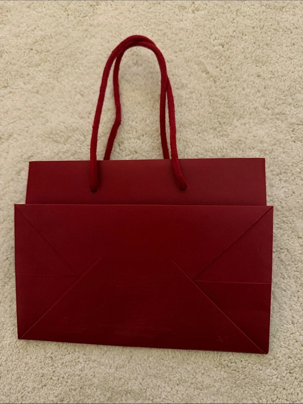 Salvatore Ferragamo Red Bag with Logo - Small great gift bag
